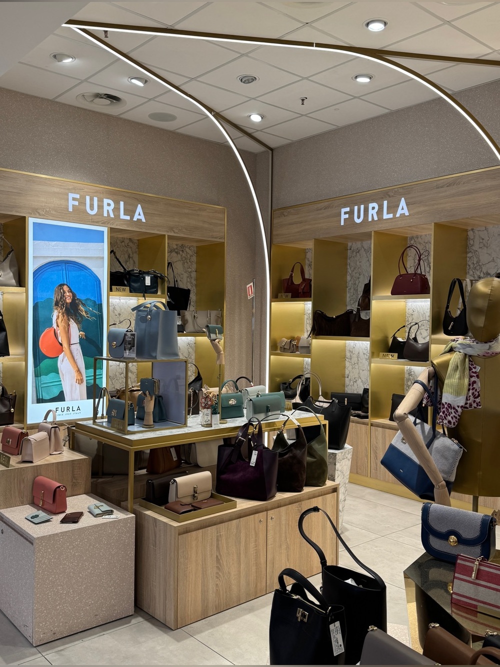 FURLA Italian Dark Brown Leather Tote with Gold Hardware. Like New - Picture 6 of 6